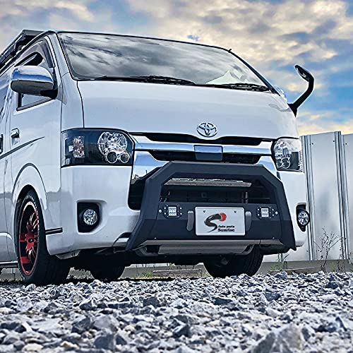 200系 ハイエース 標準 フォグ付 スクエア バンパー ガード マット