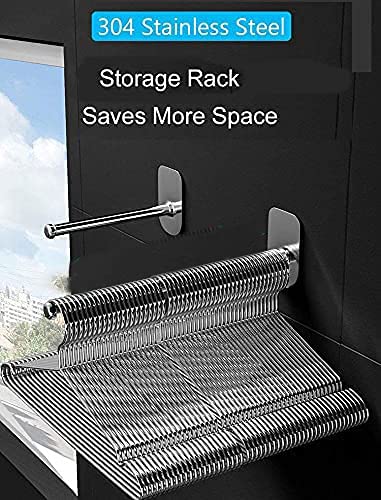 Xinyuwin Stainless Steel Clothes Hanger Storage Rack Organizer Wall Mount Adhesive Or Drilling Installation #TOP1