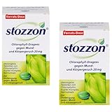 Stozzon Chlorophyll-Dragees gegen Mund- und Körpergeruch Spar-Set 2x200 Dragees. Können unangenehme Gerüche verhindern, noch bevor sie entstehen