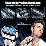 Gbuild Wet Dry Rechargeable Mens Shaver Electric Foil for Men Face Waterproof, USB Travel Cordless Man Electric Razor…