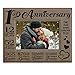 Our First (1st) Anniversary Engraved Leather Picture Frame - Gifts for Couple, Gifts for Him, Gift for Her, Paper Anniversary Gifts, Photo Frame, First Wedding Anniversary Gifts (4x6-Horizontal)