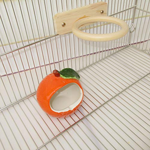 TEHAUX Hamstaer Casa de Verão - Cama de Cerâmica, Ninho de Hamster Laranja, Ninho Criativo para Anim