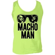 World Wrestling Entertainment Old School Macho Man Glasses Adult Lime Green Tank