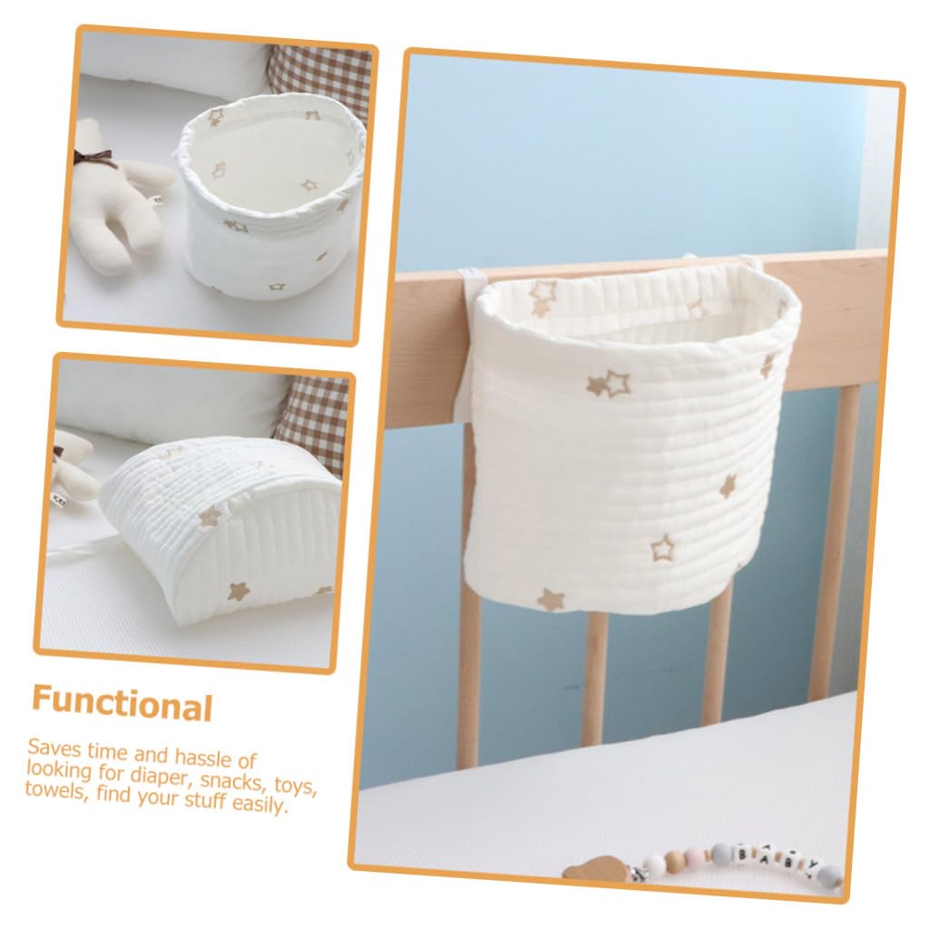 Cabilock 4 Piezas Bolsa de Bolsa para Colgar sillón Bolsas de para niña Organizador Cuna Bebe Organizador de Cuna Bolsa de Almacenamiento de Ropa Bolsa para Colgar