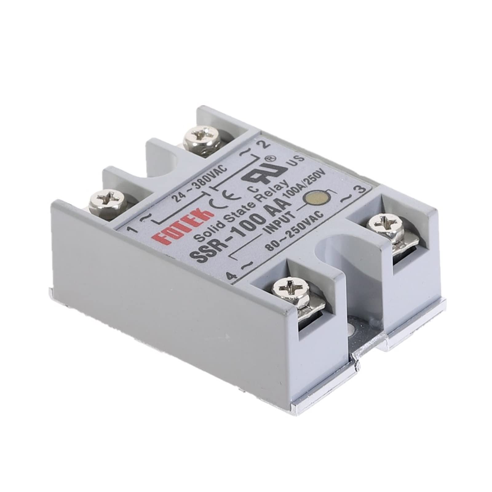 VDOQTLJT 5pcs SSR-100AA 100A Solid State Relay Module 80-250V AC Input 24-380VAC