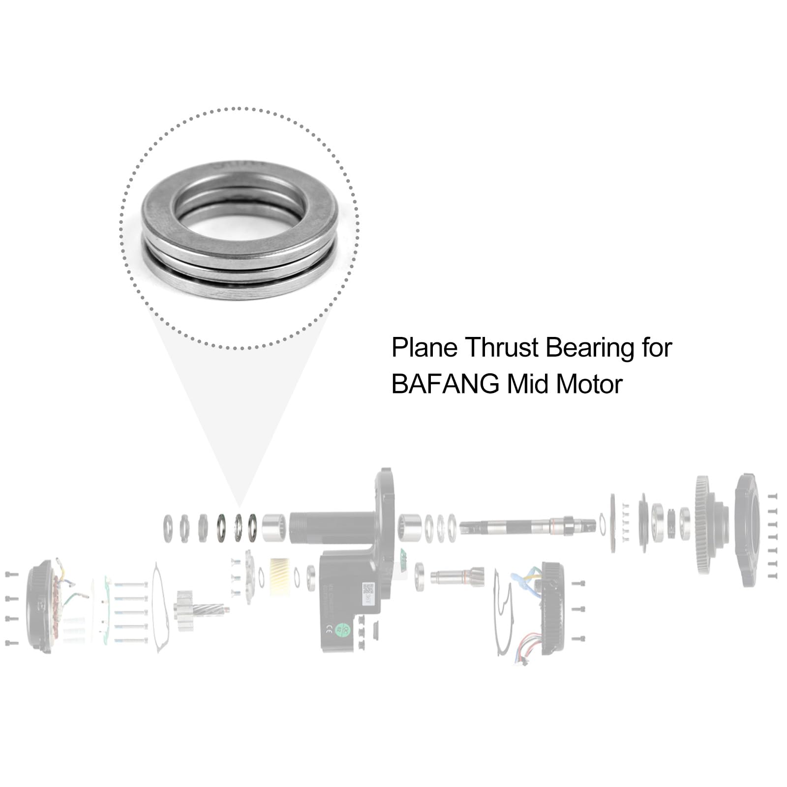 Bafang Roulements de butée de moteur à entraînement moyen – Acier inoxydable pour BBS01, BBS02, BBS-HD G320