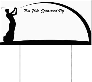 1 Set Golfing Tournament Yard Sign No Pockets