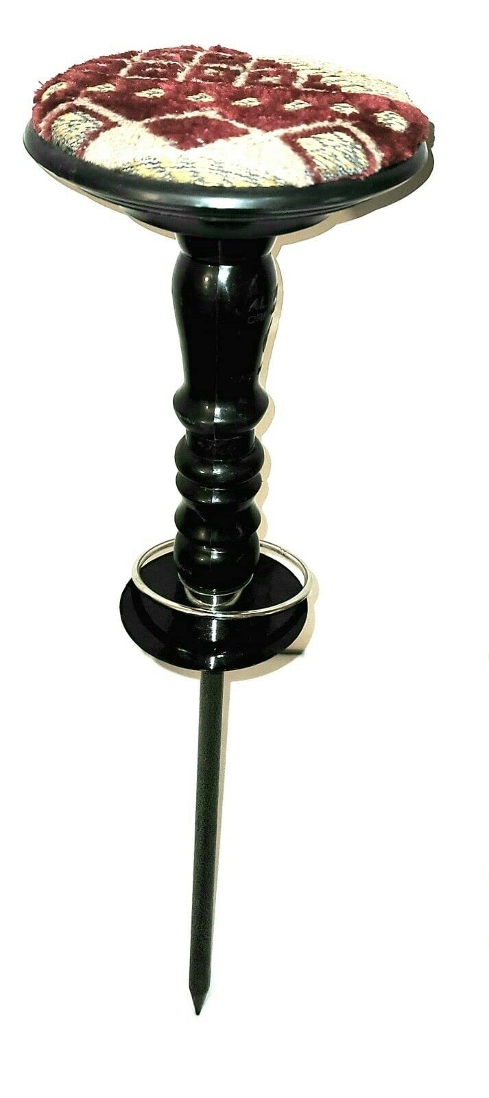 Perchoir fauconnerie style arabe noir 15,2 cm de haute finition
