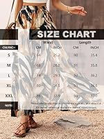 EIRUKON Rock Damen Lang Elegant Röcke Bedruckter Maxirock Sommerrock mit Schlitz A Linie Sommer Maxi Skirt Elastische High Waist Strandrock Freizeitrock,Braun,M – Ansicht 9