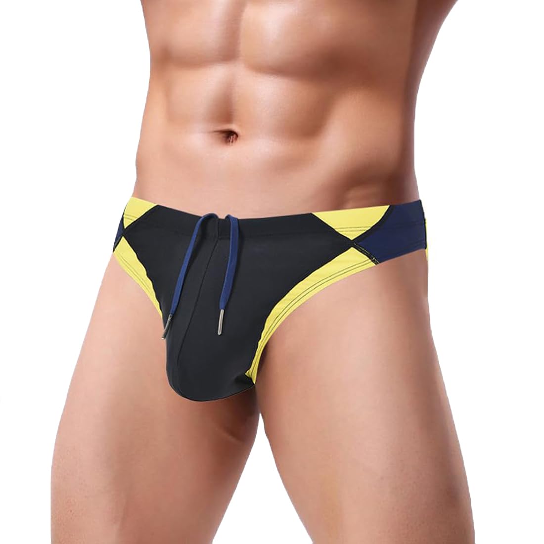 ZUOLAIYIN Badehose Herren Eng Kurz Badeshorts mit Tunnelzug Schwimmhose Badeslip Schwimmwear Männer Bikini Slip