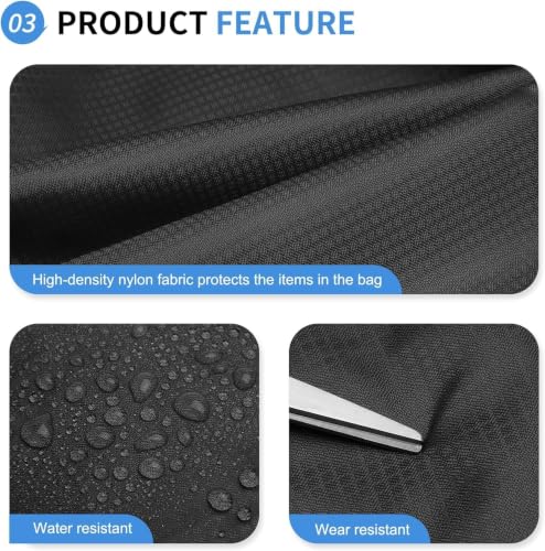 Mochila de senderismo impermeable y ligera negra miniatura 4