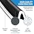 TMH"Q" Foam Kerf Weather Stripping for Doors, Full Set - 36" x 84" [Black]