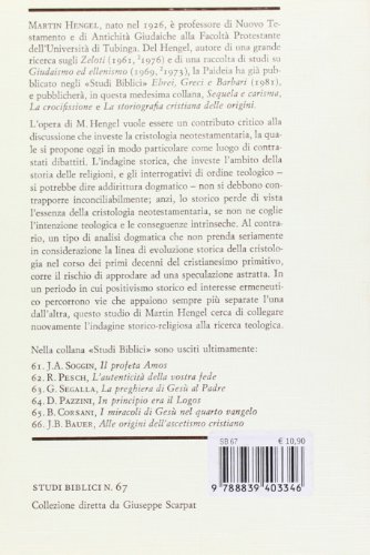 Il Figlio Di Dio. L'origine Della Cristologia E La Storia Della Religione Giudeo-Ellenistica - 2