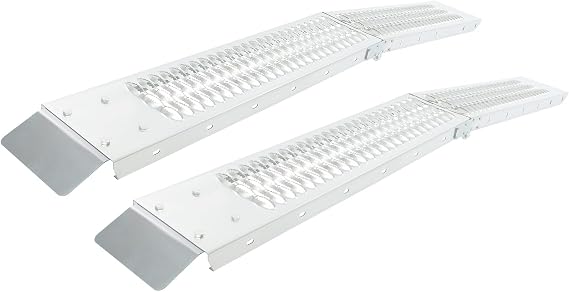 2pcs Loading Ramps, Folding Truck Ramps Loading, Steel Loading Ramps for Pickup Trucks, ATV Ramps for Motorcycles/Electric Bikes/Trucks/Dirt Bikes, 529.11lbs Each Load Bearing Capacity