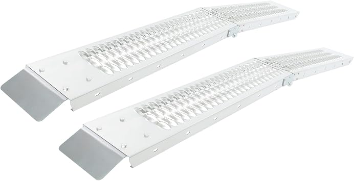 2pcs Loading Ramps, Folding Truck Ramps Loading, Steel Loading Ramps for Pickup Trucks, ATV Ramps for Motorcycles/Electric Bikes/Trucks/Dirt Bikes, 529.11lbs Each Load Bearing Capacity