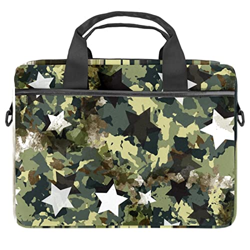 Sacoche ordinateur 13.3 pouces étoiles vert armée anti-rayure transport quotidien