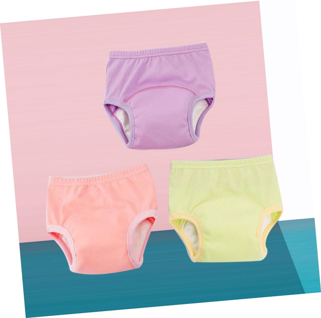 3pcs Training Pants Unisex Newborn Cotton Diaper Pants Breathable Washable Months Essentials Assorted Color