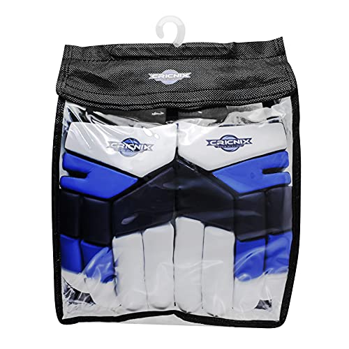 Cricnix Cricket Batting Gloves Classic (Adult/Youth/Small Junior) (RH/LH) (Adult, Right), Blue and White - Image 4