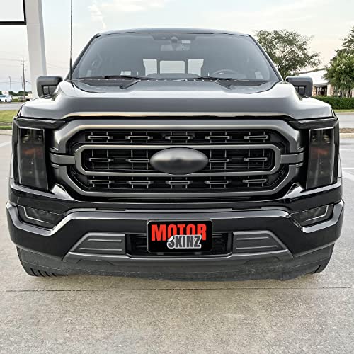 SlickMod PreCut Vinyl Smoke Tint for 2021-2023 Ford F150 Headlight (20% Dark Smoke, 1. Headlight)