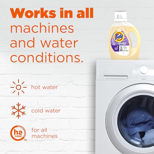 Image of Tide Purclean HE Deep Cleaning Concentrated Liquid Laundry Detergent, Honey Lavender Scent, 48 Loads, 63 fl oz