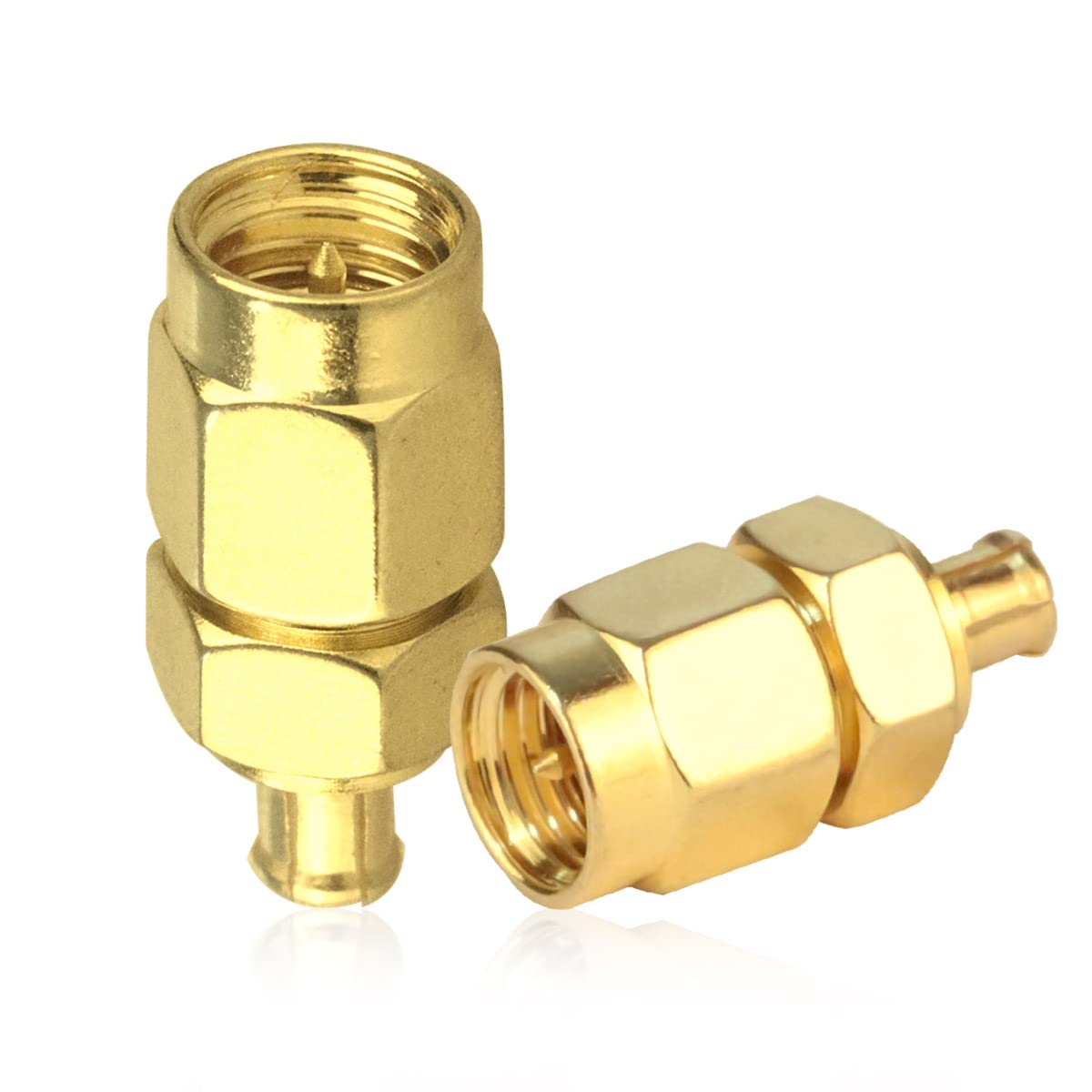 Amazon.com: 2Pack SMA to MCX Coax Connector, SMA Male to MCX Male Coax ...