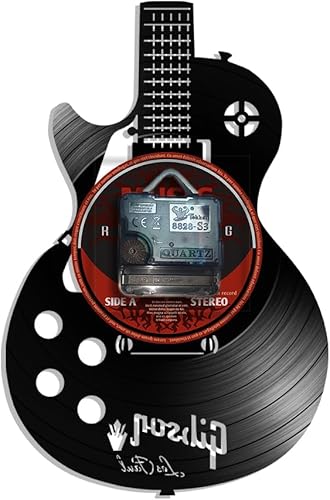 Miniatura 4 de Reloj de pared de disco de vinilo de 12 pulgadas para dormitorio, decoración de pared interior del hogar, música colgante de luz nocturna, reloj de