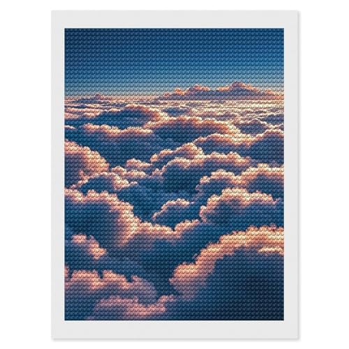On Top of The Cloud �_�C�������h�y�C���e�B���O�L�b�g ��l�p DIY 5D�h�����A�[�g ���E���h �t���h���� �_�C�������h�h�b�g �G�� �c�^�_�C�������h�G �z�[�����W���[��ǂ̑����p 12�C���`x16�C���`