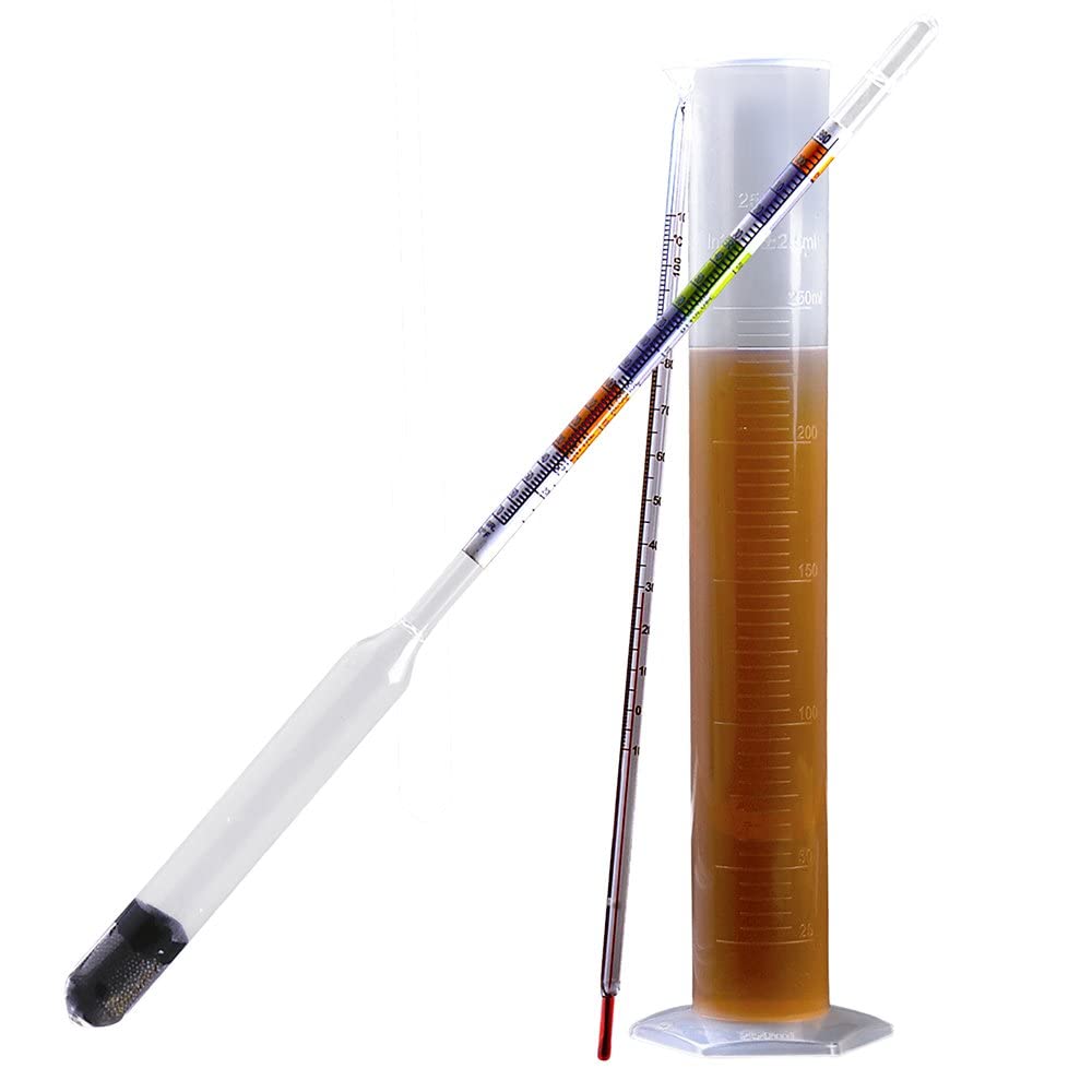 Plastic Test Jar Thermometer Wine Making Test Density, Alcohol And Brix