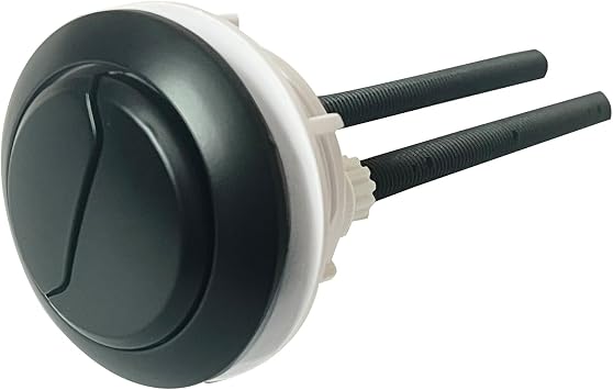 Matte Black Toilet Push Button Round 48mm Thread Dual Flush Valve Replacement Kits Parts