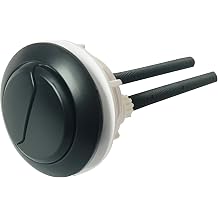 Matte Black Toilet Push Button Round 48mm Thread Dual Flush Valve Replacement Kits Parts