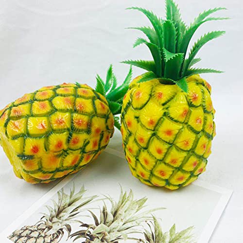 Pretyzoom 6 Pcs Imitation Pineapple Plastic Pineapple Decor Pineapple Ornament Decorative Pineapple Model Simulated Fruit #TOP4