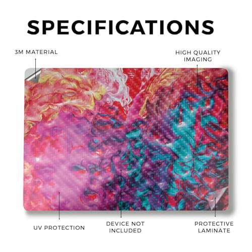 Image of Carbon Fiber Laptop Skin Compatible with Surface Laptop 7 15 inch (2024) - Paint Party - Premium 3M Vinyl Protective Wrap Decal Cover - Easy to Apply | Crafted in The USA by MightySkins