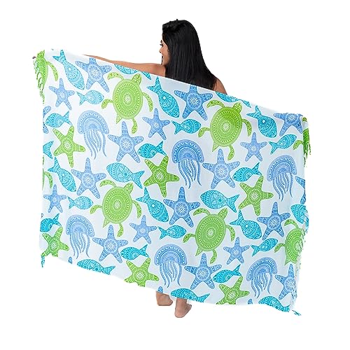 Canga de Praia Estrela do Mar Viscose (Branca)