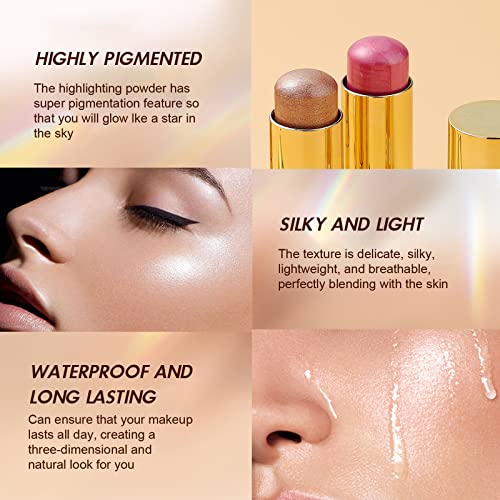 Dageda Cream Blush Makeup Stick, Matte Blush Stick For Cheeks And Lip Tint, Waterproof Shimmer Blush Stick Makeup Dewy Finish, Lightweight Blush Face Stick Face Cosmetics Gift For Girls And Women (04) #TOP2