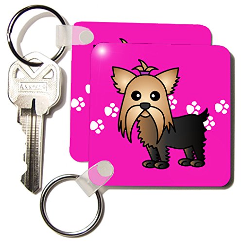 Porte-clés Yorkshire Terrier lot de 2 idée cadeau pour propriétaire de chien