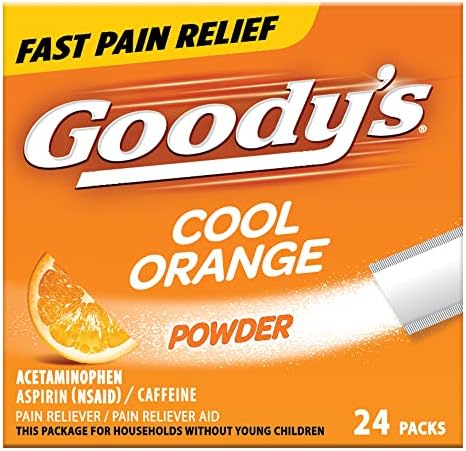 Goody's Extra Strength Headache Powder, Cool Orange Flavor Dissolve Packs, 24 Individual Packets