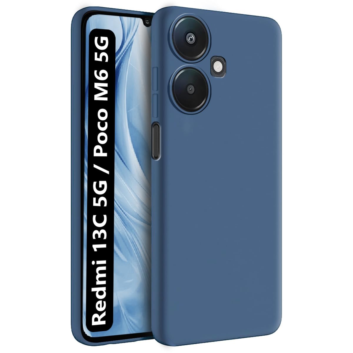 Fashionury Back Cover Case for Redmi 13C 5G / Poco M6 5G | Matte Soft Silicon Flexible | Protection | All Side Shock Proof Rubberised Back Case Cover for Mi Redmi 13C 5G / Poco M6 5G (Blue) (B0CR8CHZT9) Amazon Price History, Amazon Price Tracker