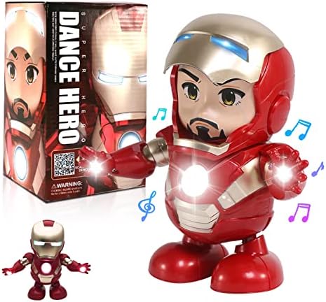 ptmdw Dancing Robot Toys, 3 4 5 6 7 8 Year Old Interactive Electric Toys for Kids with Flashing Lights & Music Walking Dancing Toy, Birthday Gift for Boys Girls Toddlers(A)