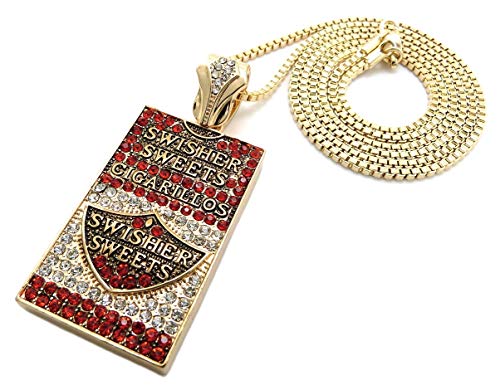 GWOOD Swisher Sweets Crystal Rhinestone Pendant Necklace4