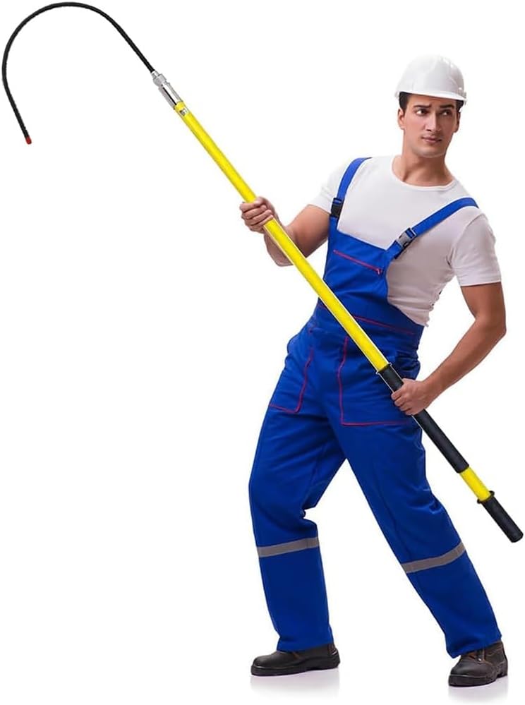 Fire Electrician Anti-electrocution Rescue Hook, High Voltage Anti-electrocution Insulated Rescue Hook for Emergency Rescue EV Repairs & Live Line Maintenance(Yellow,3.0m/9.8ft)