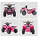 Aosom Kids ATV Four Wheeler Ride on Car, Motorized Quad, 6V Battery Powered Electric Quad with Songs for 18-36 Months, Pink
