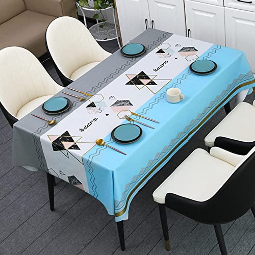 Nappe motif géométrique anti-tache pour protéger la table à manger - 2