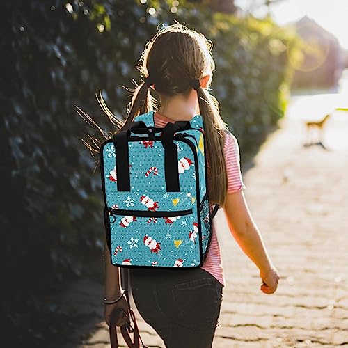 Sacs à dos pour garçons Père Noël bleu et blanc réglable 35cm - 7