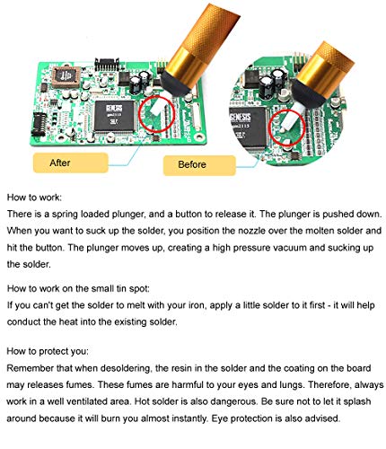 Lampvpath (Pack Of 4) All Aluminum Alloy Solder Sucker Desoldering Pump, Vacuum Solder Sucker Removal Tool For Desoldering #TOP2