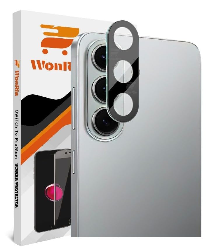 Image of WonRia Pack 1- Back Camera Glass Protector Compatible with Samsung Galaxy S26 5G Camera Lens Protector Guard [3D Premium] - Black
