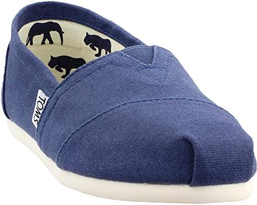 TOMS Women's Classic Alpargata Slip-On Shoe Navy Canvas 8 M | Image 1