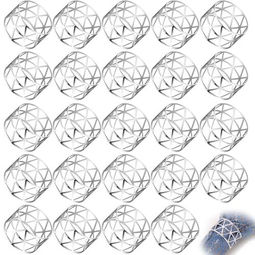 HAPPOW 24 Stück Serviettenringe Silber, Ringe für Servietten aus...