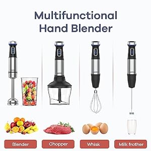 Ganiza Immersion Blender 5 in 1 Hand Blender Max 1000W Heavy Duty Motor — photo 5 of 6