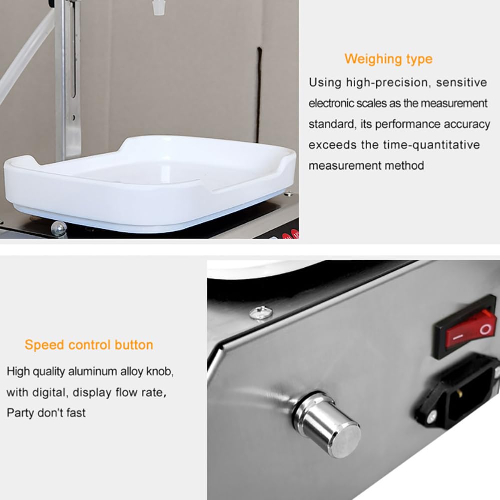 Máquina de llenado de líquidos, llenadora de pesaje automática con velocidad ajustable, caudal máximo de 1200 ml/min, altura ajustable para aceites esenciales, perfumes, líquidos orales