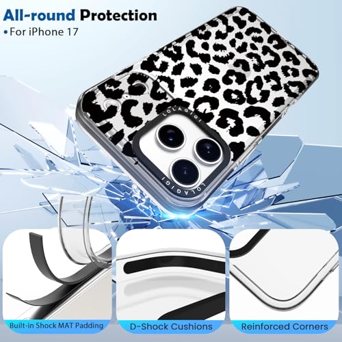 LOLAGIGI for iPhone 17 Pro Max Case for Women, Cute Black Leopard Animal Print Girly Design Kawaii Aesthetic Cartoon Pattern Soft TPU Case Cover for iPhone 17 Pro Max (6.9") by LOLAGIGI - Used condition - Image 3